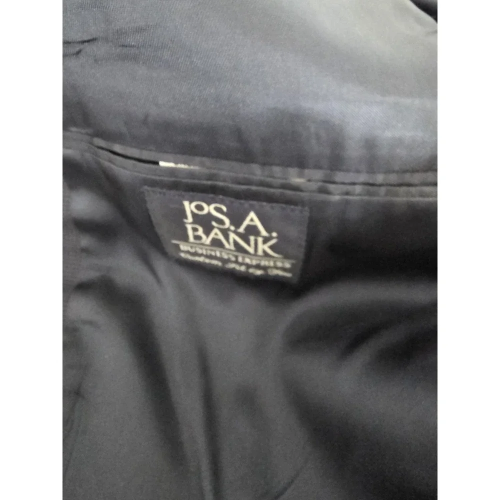 Jos A Banks Blazer Jacket Mens 43‎ L Blue Birdseye Sports Coat Vented Pure Wool